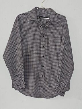 Bugatchi Uomo Men's Shirt Size M Gray Brown Modal Rayon Blend Soft Luxury